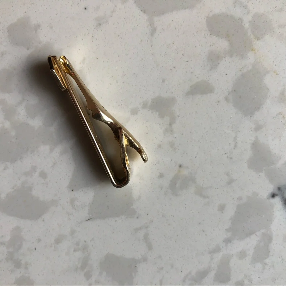 Vintage 1980s Gold Swank limited edition gold soccer tie clip money clip